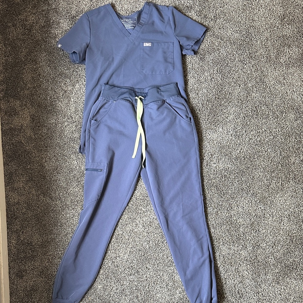 Figs Space Navy Scrub Set
